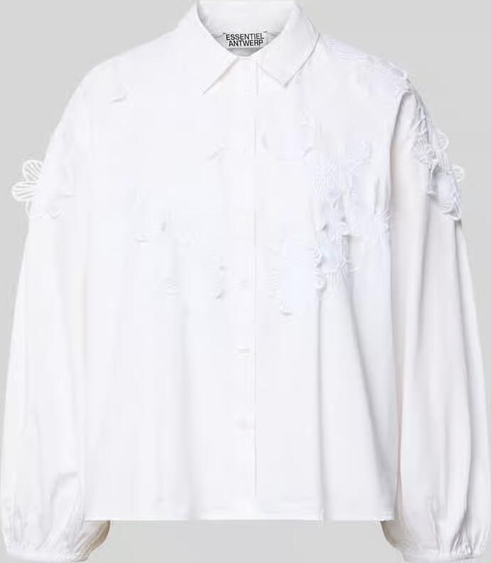 Essentiel Antwerp boxy fit overhemdblouse van puur katoen model 'JOELLA' - Foto 2