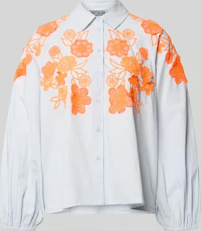 Essentiel Antwerp boxy fit overhemdblouse van puur katoen model 'JOELLA' - Foto 2