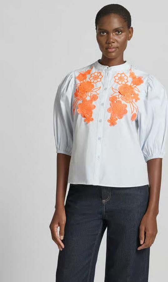 Essentiel Antwerp boxy fit overhemdblouse van puur katoen model 'JORJA' - Foto 2