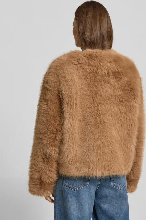 Essentiel Antwerp Boxy fit webpelzjack met knoopsluiting model 'IJACKET'