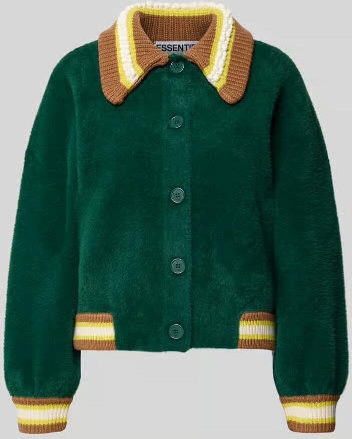 Essentiel Antwerp Gebreid jack met contrastkraag model 'KAMORE'