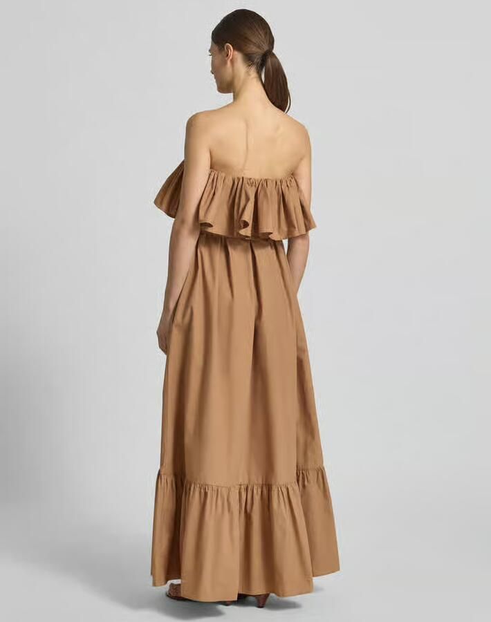 Essentiel Antwerp Getailleerde strapless jurk van puur katoen - Foto 2