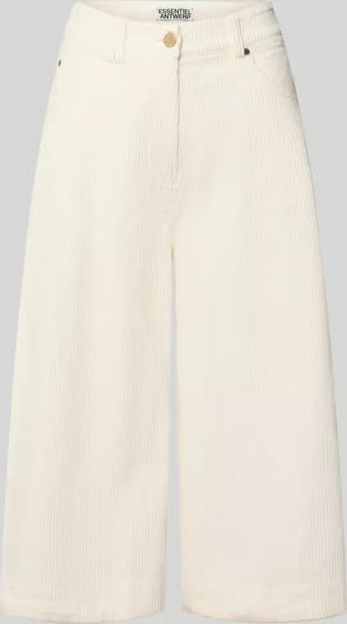Essentiel Antwerp High waist culotte met cordstructuur