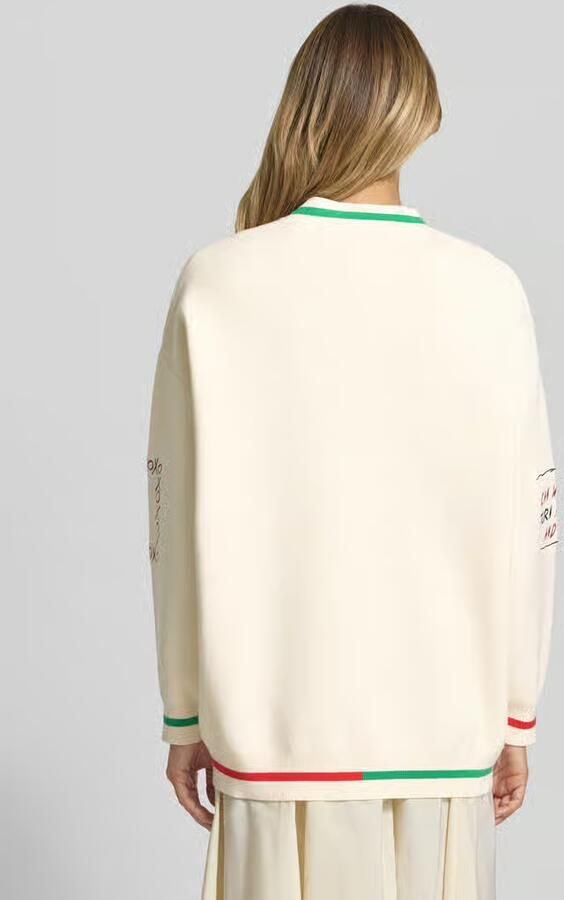 Essentiel Antwerp loose fit gebreid jack met viscose model 'JASEBALL SNOOPY EMBO' - Foto 3