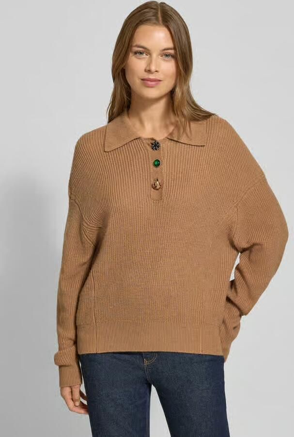 Essentiel Antwerp Loose fit gebreide pullover van wolmix model 'IMETAL' - Foto 2
