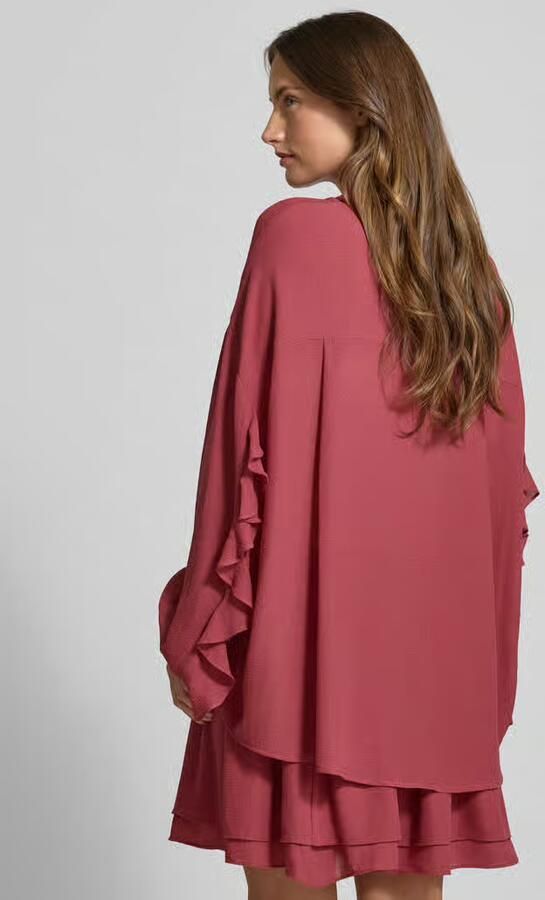 Essentiel Antwerp Loose fit overhemdblouse met crêpestructuur model 'IFIRE'