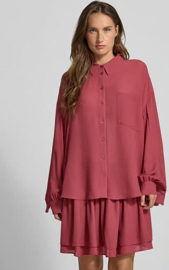 Essentiel Antwerp Loose fit overhemdblouse met crêpestructuur model 'IFIRE' - Foto 2
