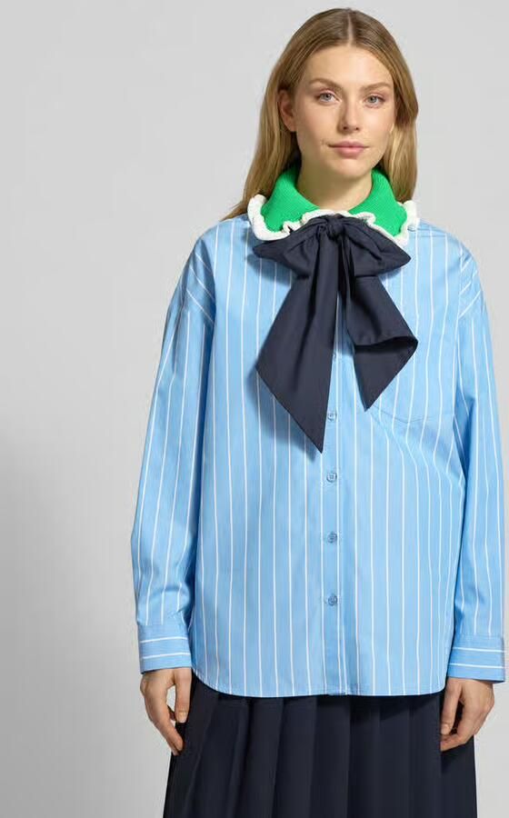 Essentiel Antwerp Loose fit overhemdblouse van puur katoen model 'JOYFUL' - Foto 3