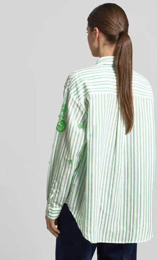 Essentiel Antwerp loose fit overhemdblouse van puur katoen model 'JULIETA' - Foto 3