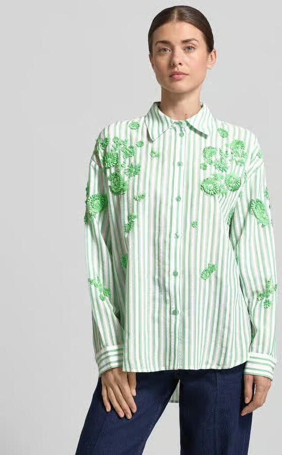 Essentiel Antwerp loose fit overhemdblouse van puur katoen model 'JULIETA' - Foto 2