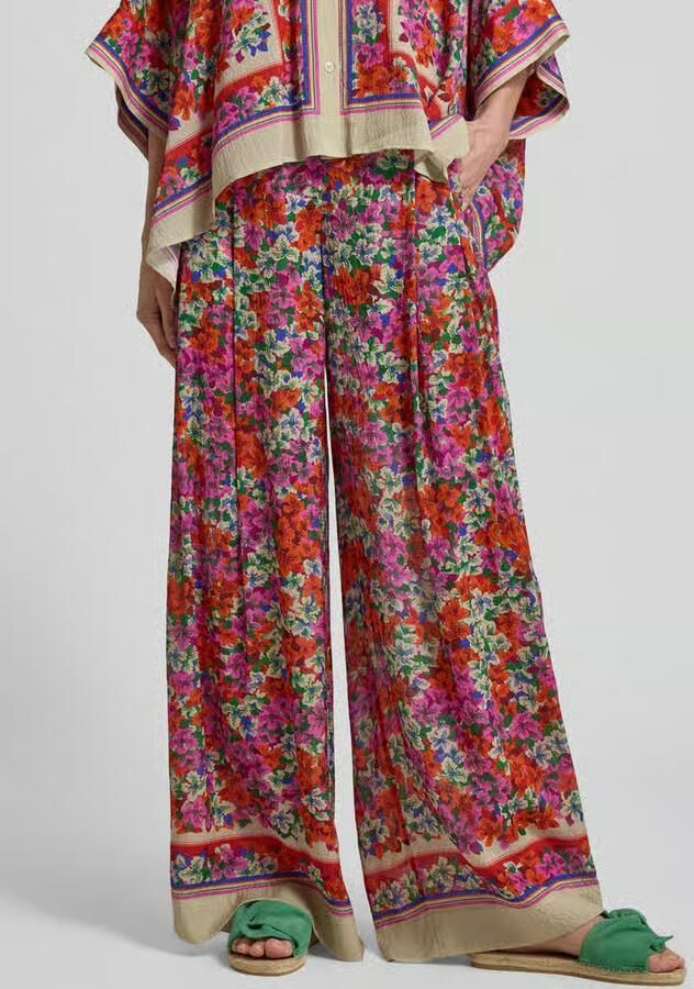 Essentiel Antwerp loose fit wijdte broek van mix van viscose en zijde model 'JOEK' - Foto 3