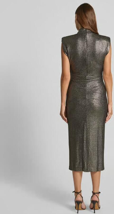 Essentiel Antwerp Nauwsluitende avondjurk van lurex model 'IQUARIUS' - Foto 4