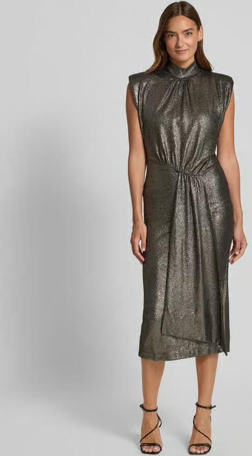 Essentiel Antwerp Nauwsluitende avondjurk van lurex model 'IQUARIUS' - Foto 3