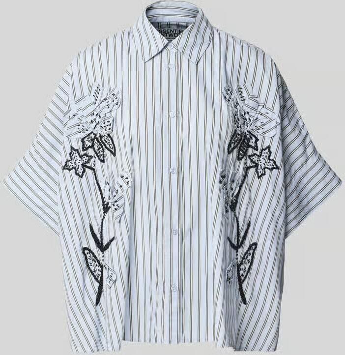 Essentiel Antwerp Oversized blouse met korte mouwen van puur katoen model 'JONKOE' - Foto 2