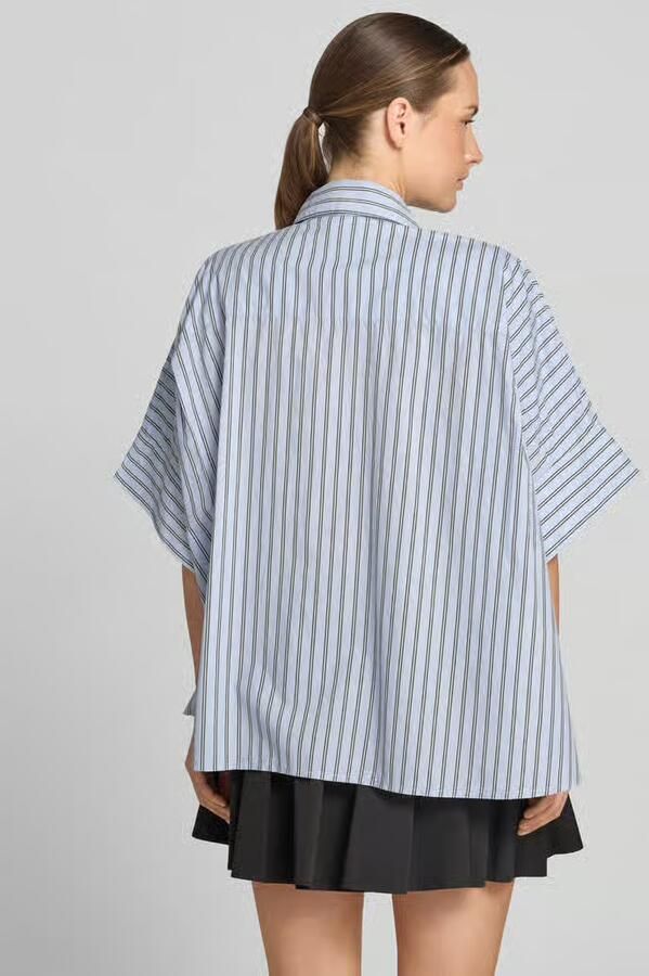 Essentiel Antwerp Oversized blouse met korte mouwen van puur katoen model 'JONKOE' - Foto 3