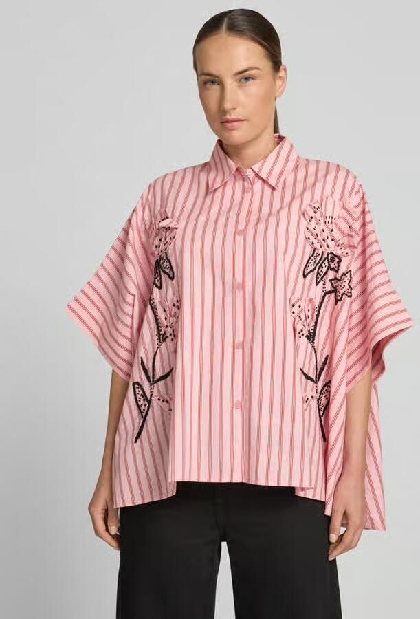 Essentiel Antwerp Oversized blouse met korte mouwen van puur katoen model 'JONKOE' - Foto 3