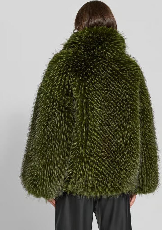 Essentiel Antwerp Oversized imitatiebontjack in melangelook model 'KASTANJE' - Foto 2