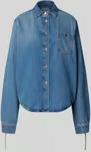 Essentiel Antwerp Oversized jeansblouse van mix van katoen en lyocell model 'JUZY'