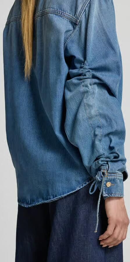 Essentiel Antwerp Oversized jeansblouse van mix van katoen en lyocell model 'JUZY'