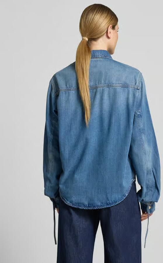 Essentiel Antwerp Oversized jeansblouse van mix van katoen en lyocell model 'JUZY' - Foto 3