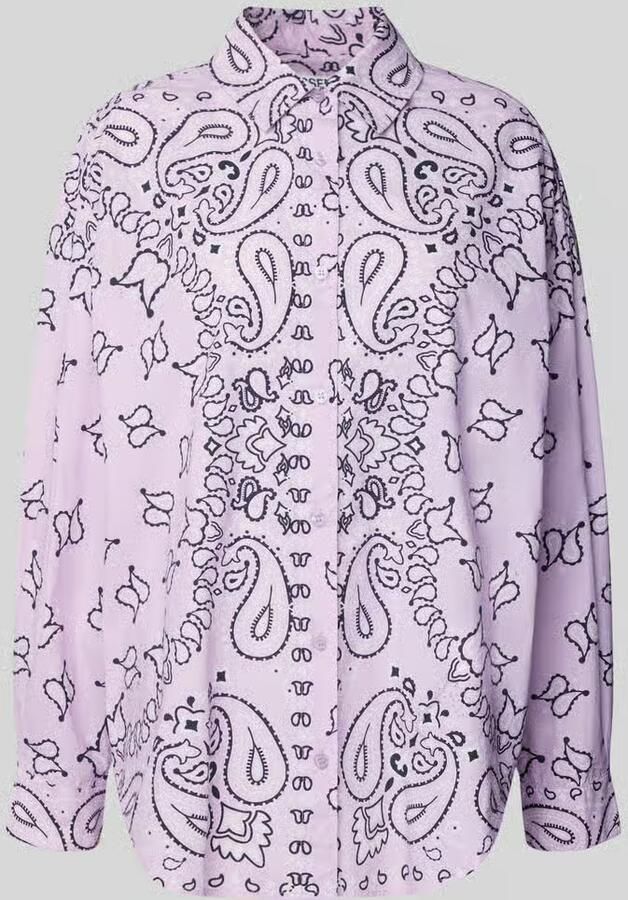 Essentiel Antwerp Oversized overhemdblouse met all-over motief model 'HISTENDE'