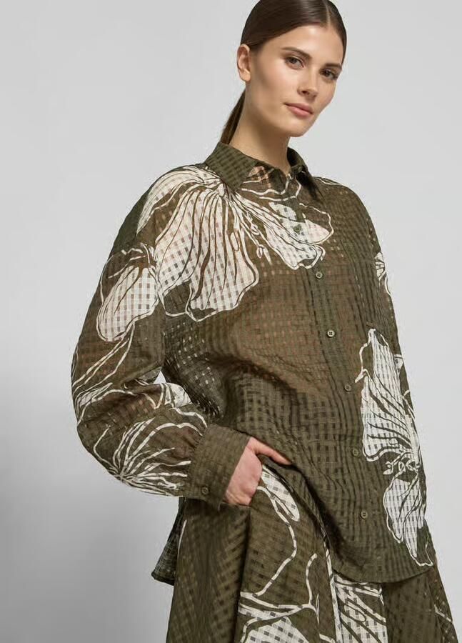 Essentiel Antwerp Oversized overhemdblouse met overhemdkraag model 'JORANGE'