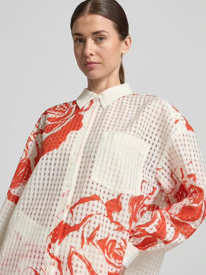 Essentiel Antwerp Oversized overhemdblouse met overhemdkraag model 'JORANGE'