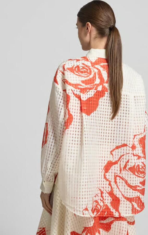 Essentiel Antwerp Oversized overhemdblouse met overhemdkraag model 'JORANGE'