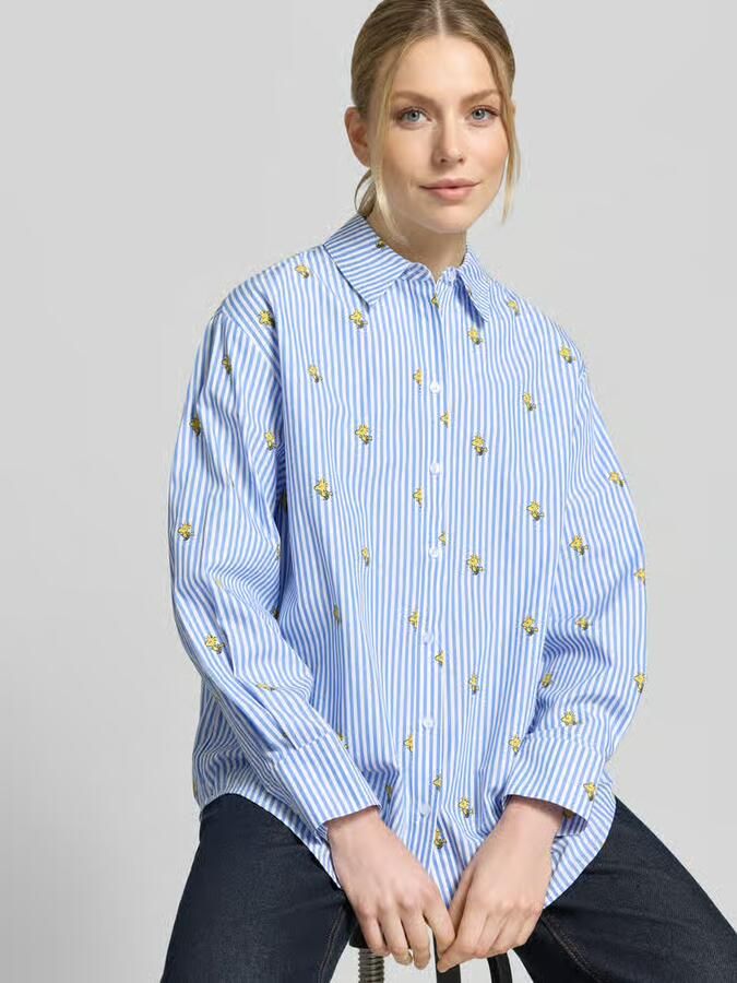 Essentiel Antwerp Oversized overhemdblouse van puur katoen model 'JEPPERMINT SNOOPY' - Foto 2