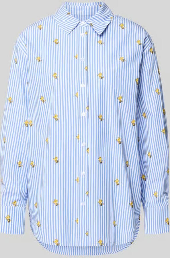 Essentiel Antwerp Oversized overhemdblouse van puur katoen model 'JEPPERMINT SNOOPY' - Foto 3