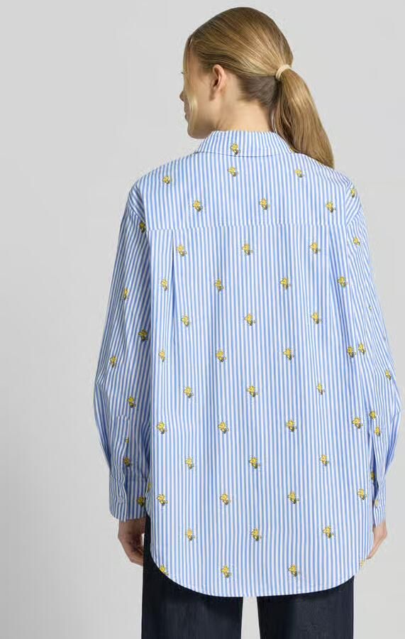 Essentiel Antwerp Oversized overhemdblouse van puur katoen model 'JEPPERMINT SNOOPY'