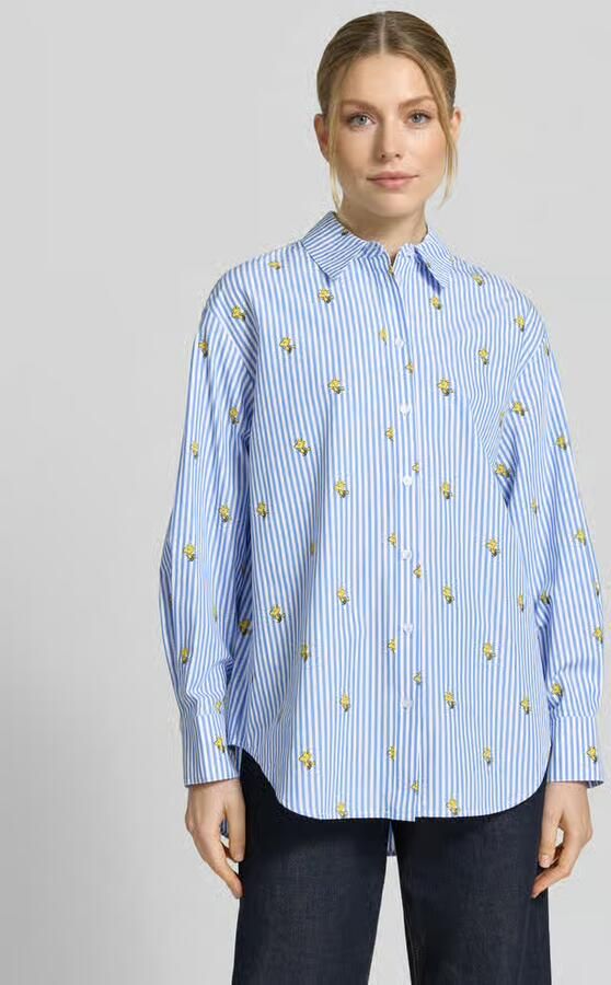 Essentiel Antwerp Oversized overhemdblouse van puur katoen model 'JEPPERMINT SNOOPY' - Foto 4