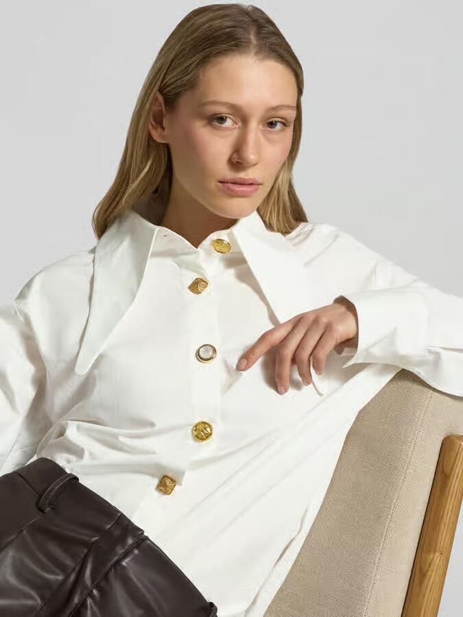 Essentiel Antwerp Oversized overhemdblouse van puur katoen model 'JOMATO'