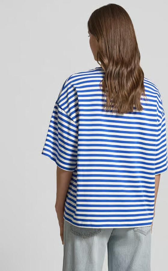 Essentiel Antwerp Oversized T-shirt van zuiver katoen model 'JARINERO STRIPED' - Foto 3