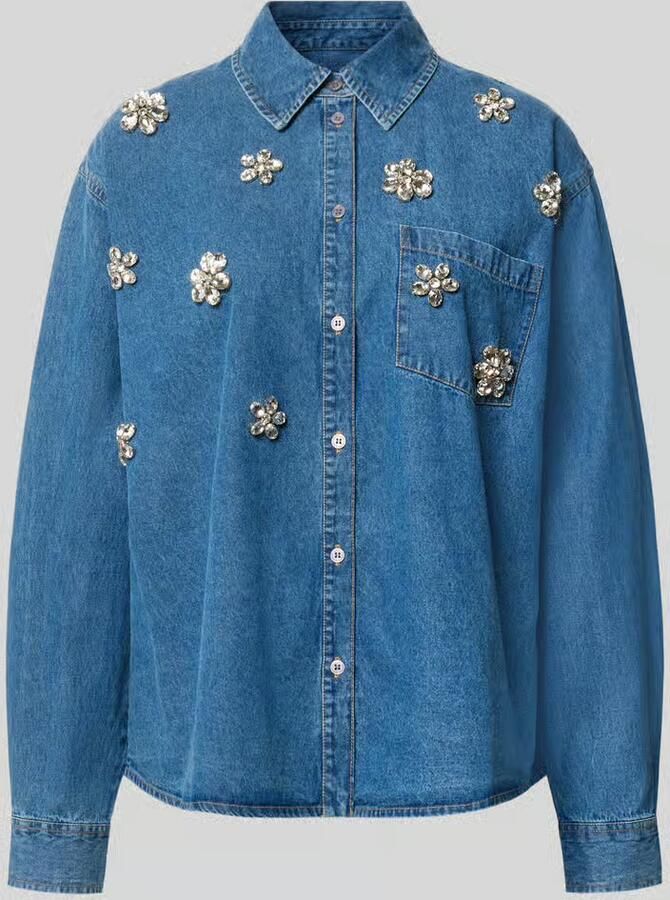 Essentiel Antwerp Regular fit blouse met lange mouwen van puur katoen model 'KONNECTION'