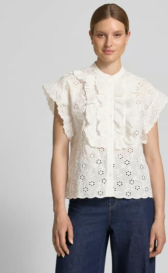 Essentiel Antwerp regular fit blouse van puur katoen model 'JELLABA' - Foto 4