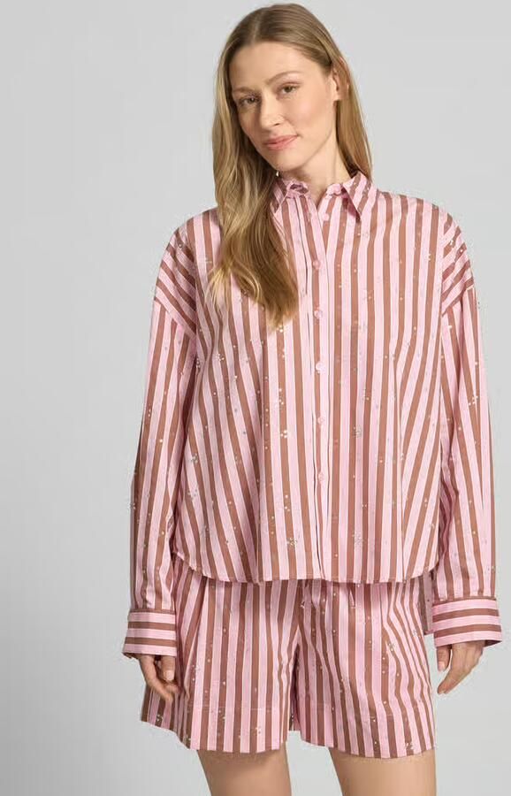 Essentiel Antwerp regular fit overhemdblouse van katoenmix model 'JELIEF' - Foto 3
