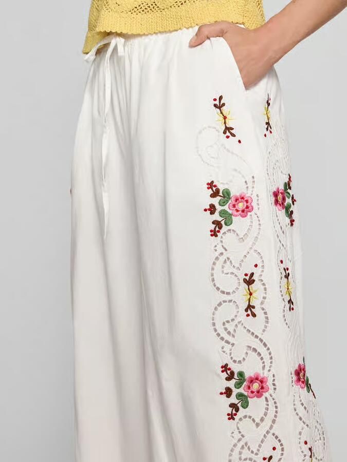 Essentiel Antwerp regular fit wijdte broek van puur katoen model 'JANAI'