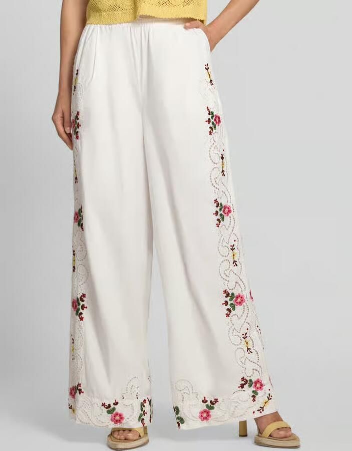 Essentiel Antwerp regular fit wijdte broek van puur katoen model 'JANAI' - Foto 3