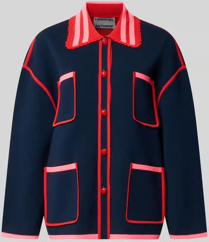 Essentiel Antwerp relaxed fit gebreid jack met viscose model 'KOKORICO'