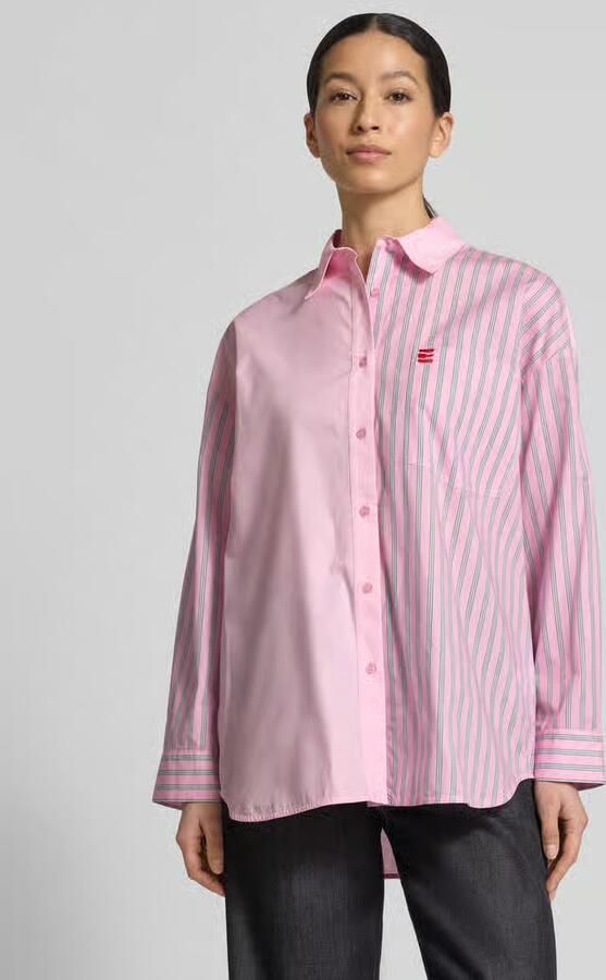 Essentiel Antwerp Relaxed fit overhemdblouse van puur katoen model 'JOLIVIA' - Foto 4