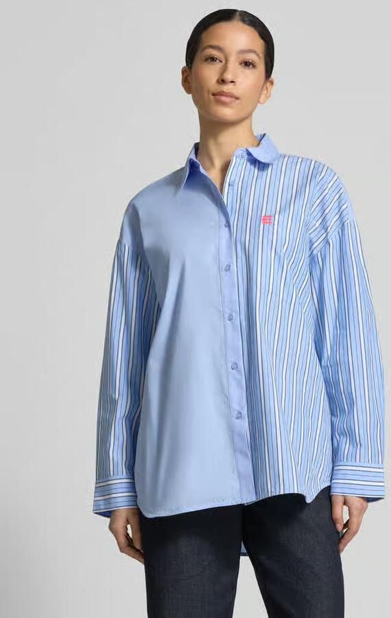 Essentiel Antwerp Relaxed fit overhemdblouse van puur katoen model 'JOLIVIA' - Foto 3