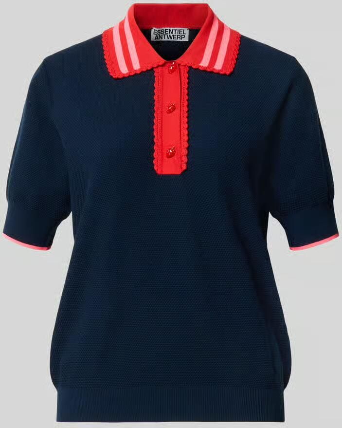Essentiel Antwerp relaxed fit poloshirt van viscosemix model 'KONTRAST'
