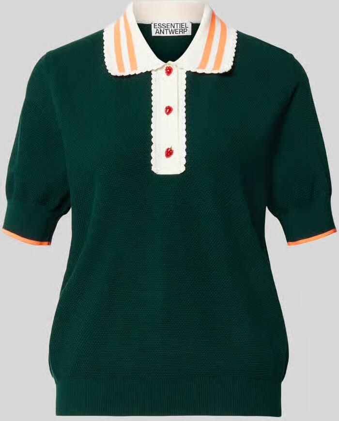 Essentiel Antwerp relaxed fit poloshirt van viscosemix model 'KONTRAST'