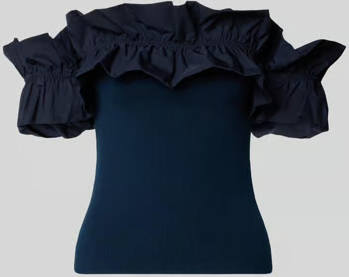 Essentiel Antwerp slim fit blousetop van viscosemix model 'JAQUA' - Foto 2