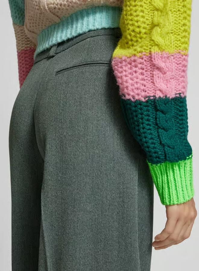 Essentiel Antwerp Straight leg stoffen broek met riemlussen