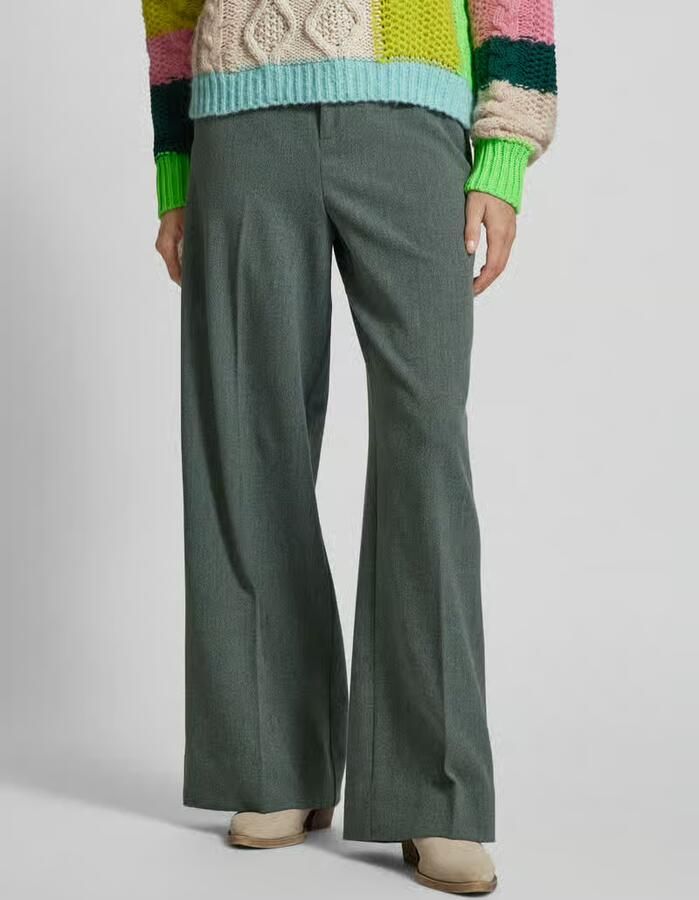 Essentiel Antwerp Straight leg stoffen broek met riemlussen - Foto 3