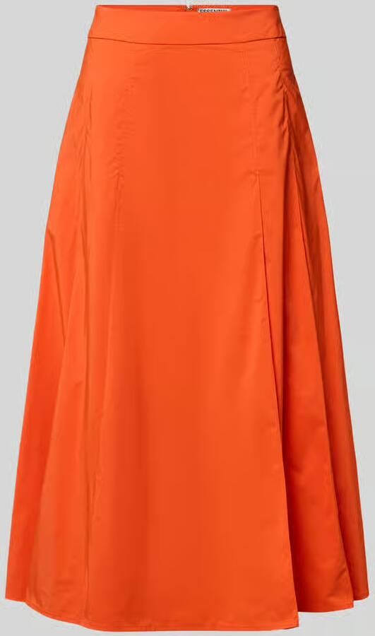 Essentiel Antwerp Uitlopende midi-rok met verborgen ritssluiting model 'JAELYN' - Foto 2