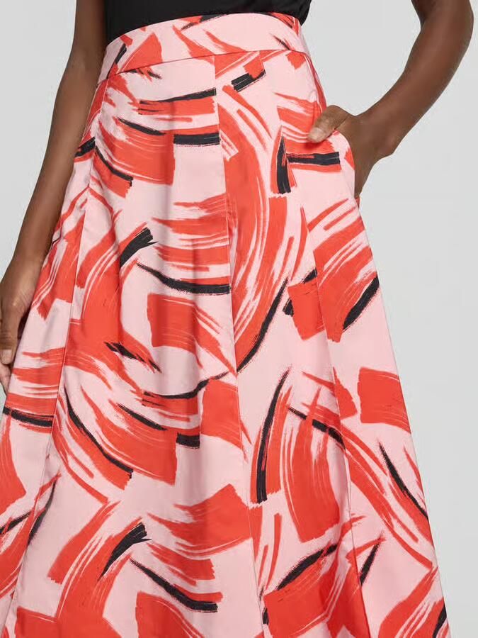 Essentiel Antwerp Uitlopende midi-rok met verborgen ritssluiting model 'JAELYN'