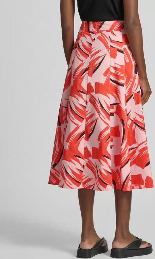 Essentiel Antwerp Uitlopende midi-rok met verborgen ritssluiting model 'JAELYN'